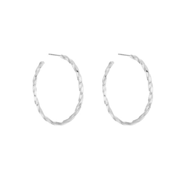 Gedraaide hoop oorbel
