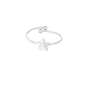 Basic ring met bloem