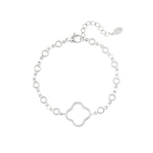 Armband rondjes met klaver