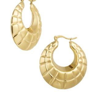 Oorbellen statement hoops cut out