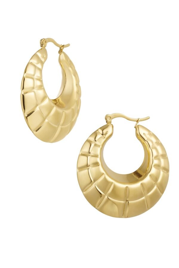 Oorbellen statement hoops cut out