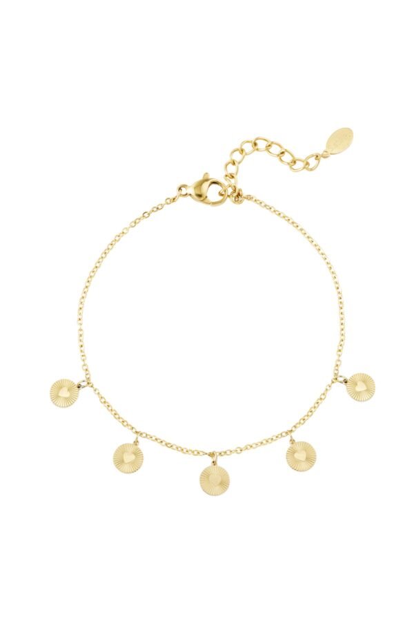 Armband hartjes coins