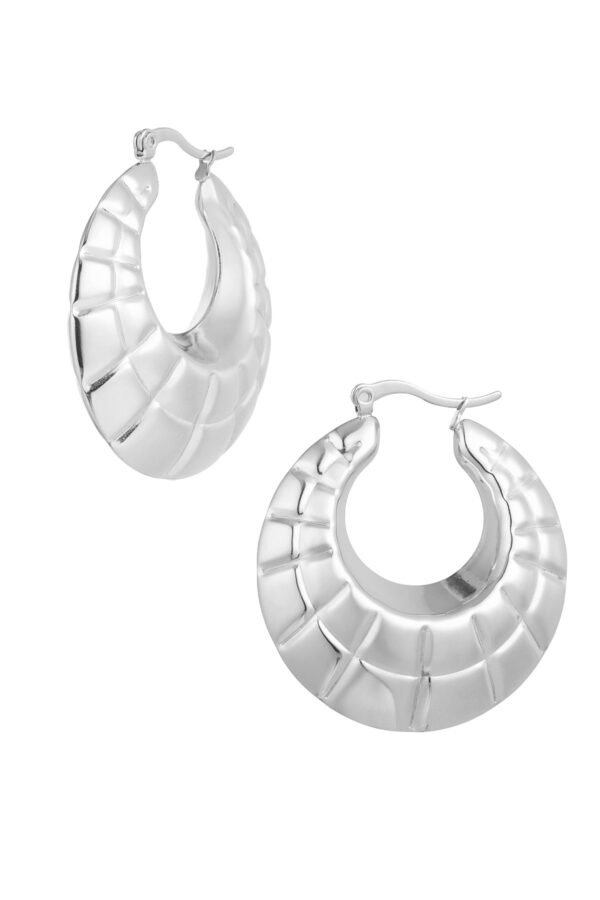 Oorbellen statement hoops cut out - Afbeelding 2
