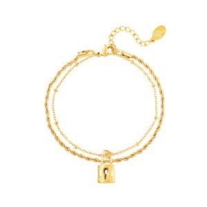 Gelaagde armband met slot