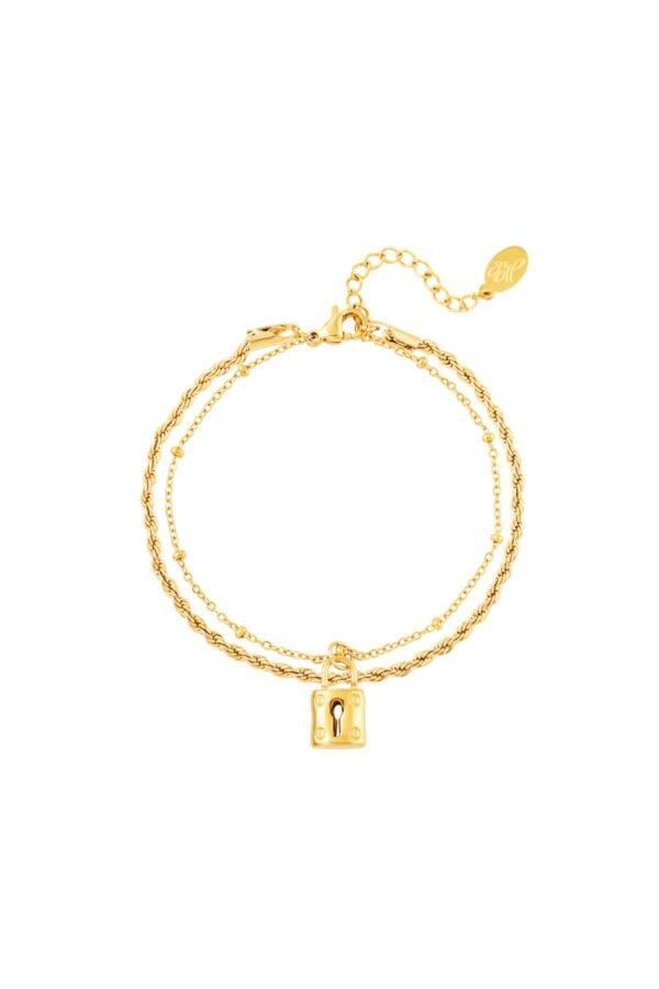 Gelaagde armband met slot