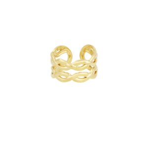 Layered swirl ring