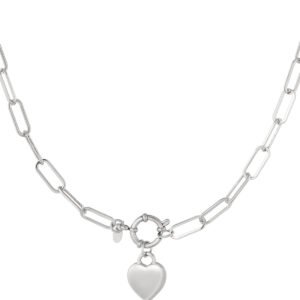 Schakelketting hart bedel en ronde sluiting