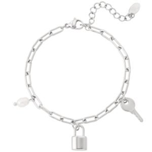 Schakelarmband bedels en parels