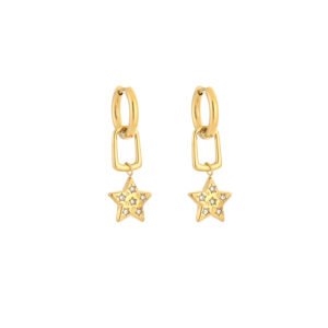 Diamand star oorbellen
