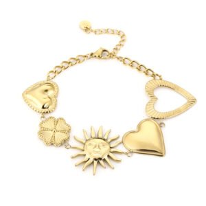 Sunny hearts bedelarmband